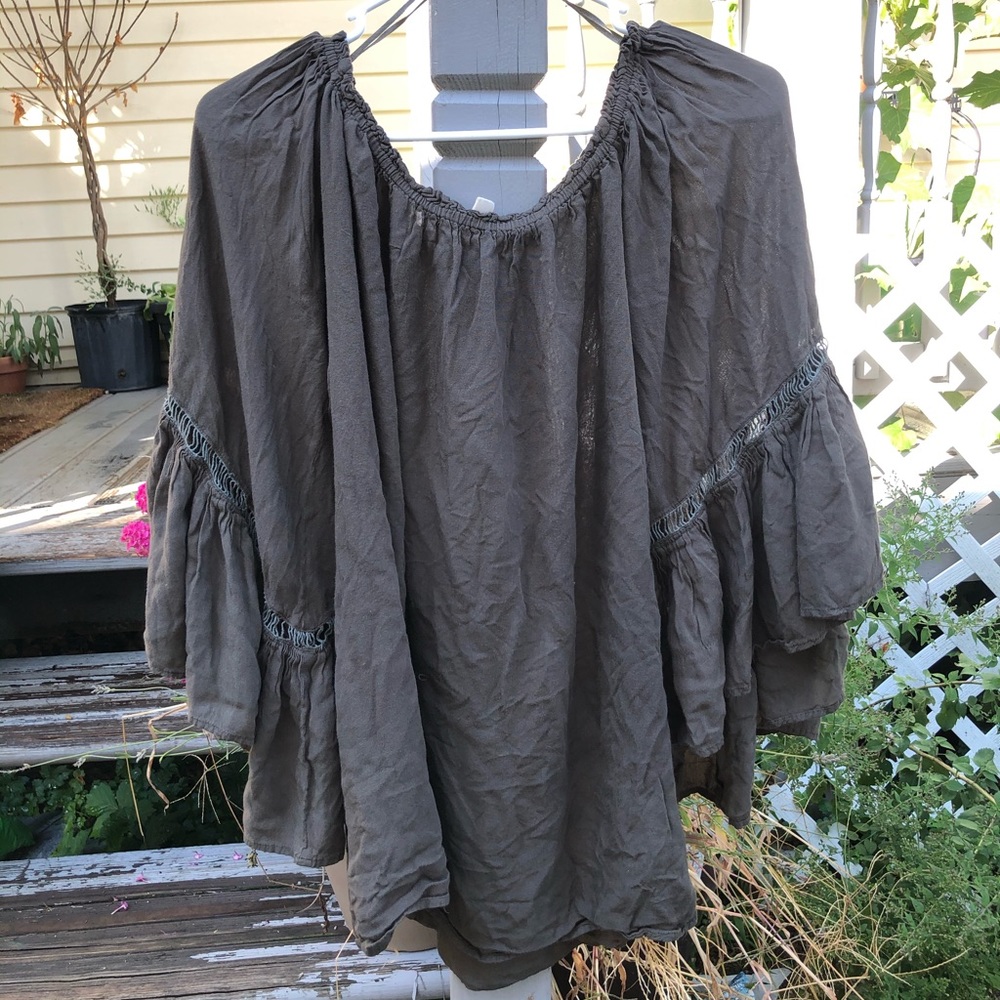 Slowly hippie top with big sleeves